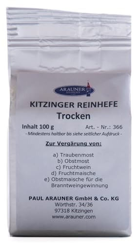 Kitzinger Reinhefe 100 g - Trockenhefe zur Weinherstellung von Arauner