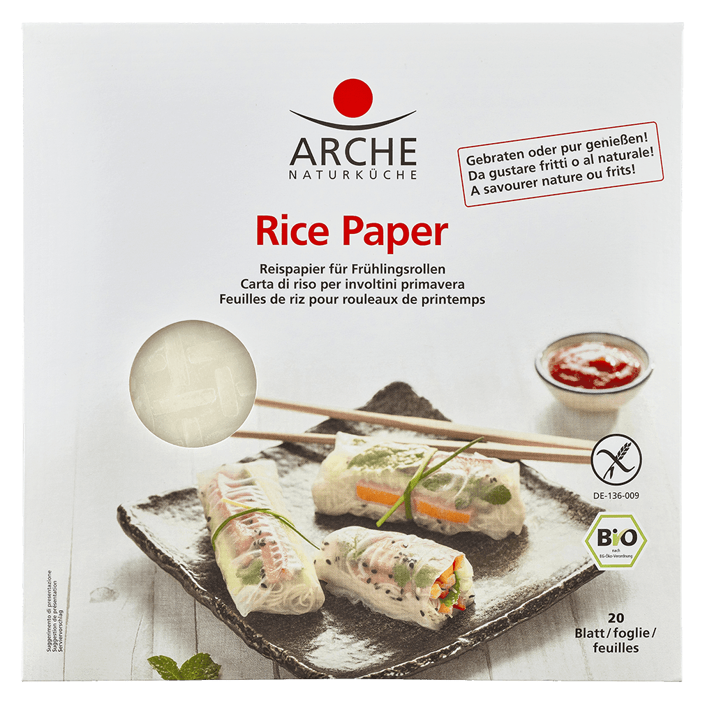 Bio Reispapier 20 Blätter Bio Reispapier 20 Blätter von Arche Naturküche