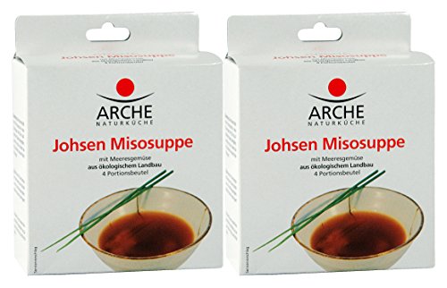 Arche Johsen Miso Suppe (4 Beutel à 15g) Bio Miso, 2er Pack (2 x 1 l) von Arche