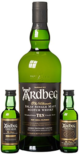 Ardbeg Single Malt Whisky Exploration Pack (1 x 0.7 l, 2 x 0.05 l) von Ardbeg