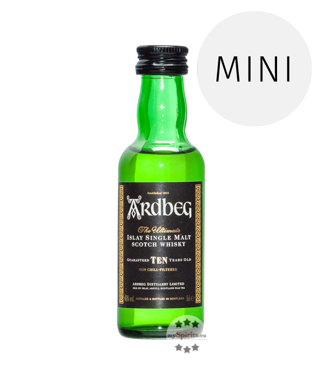 Ardbeg Ten - 10 Jahre Whisky Mini  (46 % Vol., 0,05 Liter) von Ardbeg