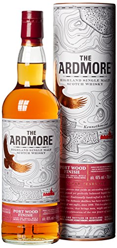 Ardmore 12 Jahre | Port Wood Finish Single Malt Whisky | mit Geschenkverpackung | 46% Vol | 700ml Einzelflasche von Ardmore