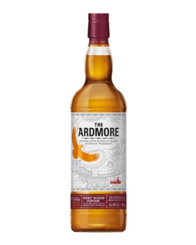 Ardmore 12 Jahre | Port Wood Finish Single Malt Whisky | mit Geschenkverpackung | 46% Vol | 700ml Einzelflasche von Ardmore