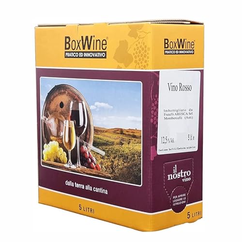 5 lt. Bag in Box Bulk Rotwein 12,5° 2022 Aresca von Aresca