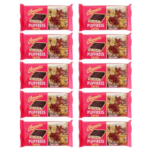 10er Pack Argenta Puffreistafel Puffreis-Schokolade 10 x 60 g von Argenta