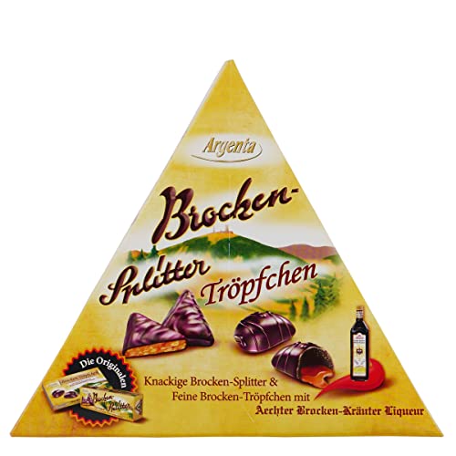 Argenta | Brocken-Splitter & Brocken-Tröpfchen | Haselnusskrokant & Pralinen mit Likör | 162g von Argenta