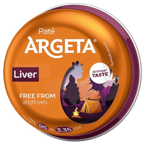 ARGETA Premium Exquisite Leberpastete – 14 Dosen Excellent and Delicious Pastete – Natürlicher Aromageschmack – Ohne Konservierungsstoffe und Gluten – Delikatesse für Feinschmecker – 1330 Gramm von Argeta