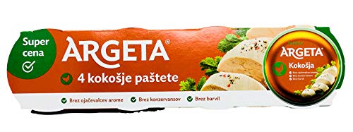 Argeta Patè Ohne Konservierungsstoffe im Glas (Huhn-Geschenkset 12 Dosen 95 gr, 95 Gramm) von Argeta