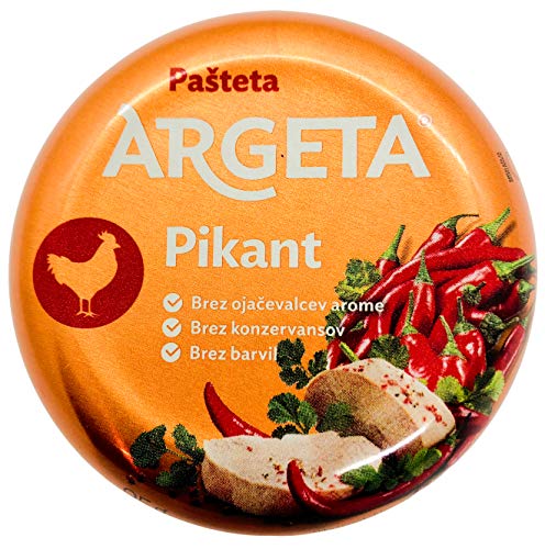 Patè Argeta Ohne Konservierungsstoffe im Glas (Pate Picant 14 Dosen 95 gr, 95 Gramm) - Naturaroma von Argeta