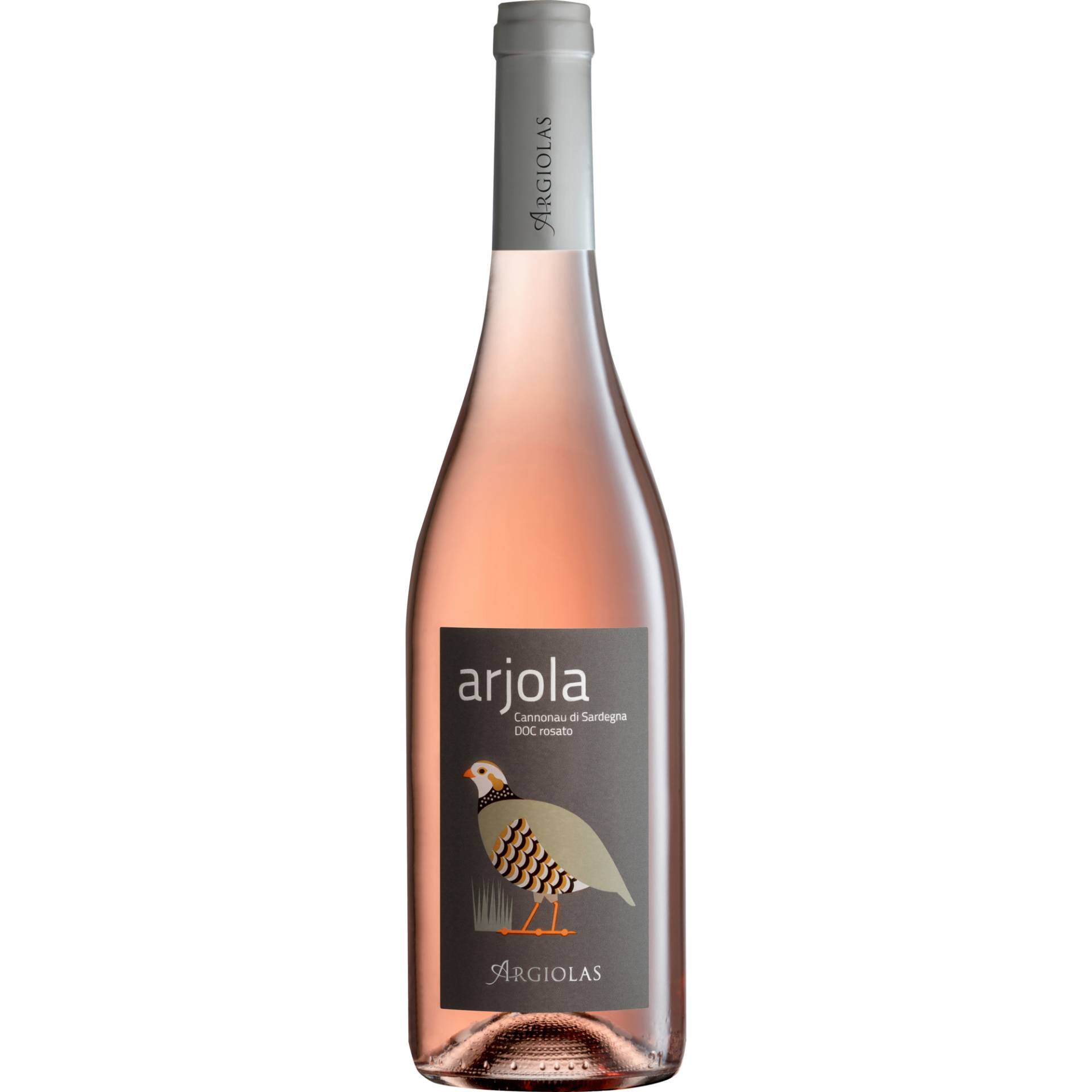 Argiolas Arjola Cannonau Rosato, Cannonau di Sardegna DOC, Sardinien, 2022, Roséwein von Argiolas Spa, Serdiana (CA), Via Roma 56/58