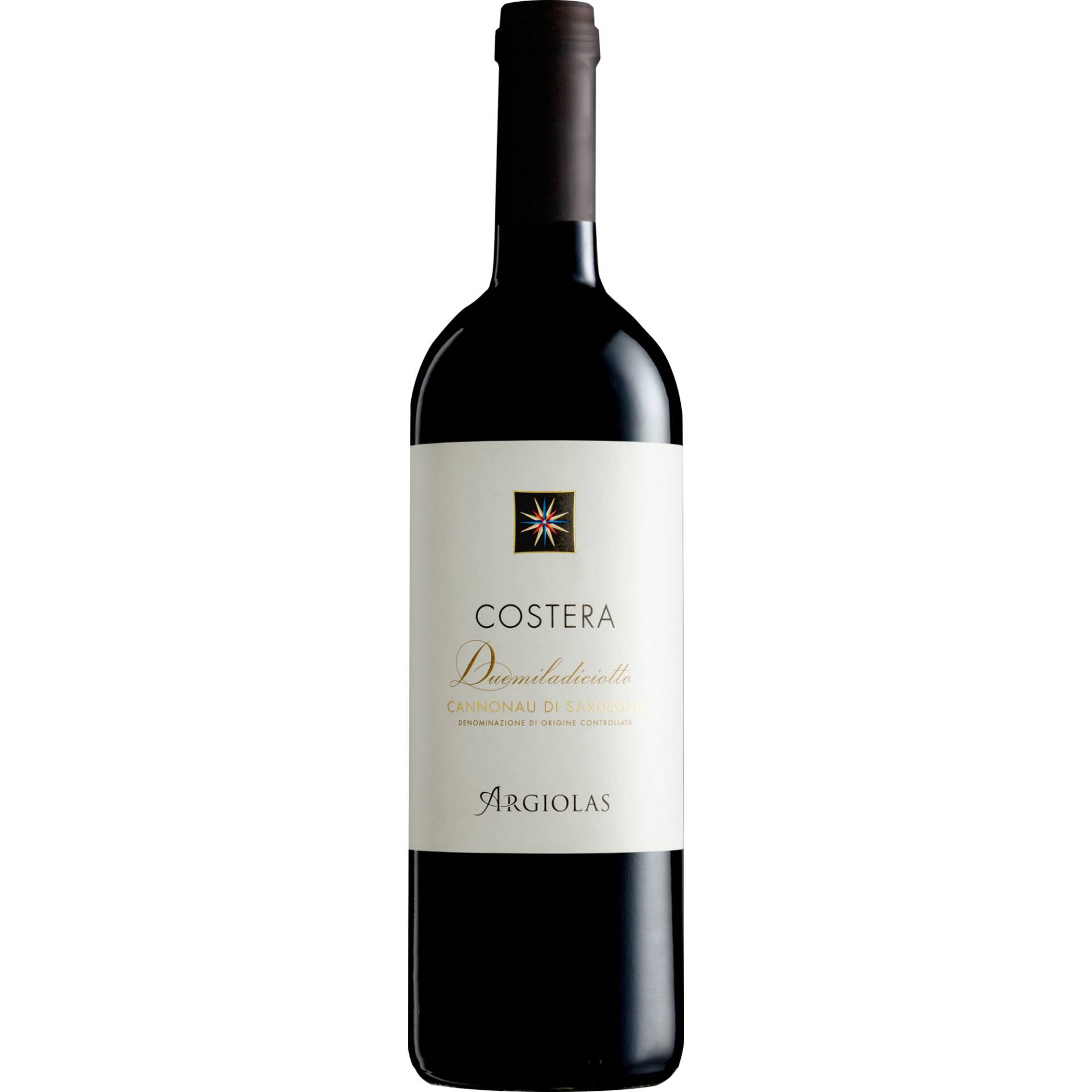 Argiolas Costera Cannonau Rosso, Cannonau di Sardegna DOC, Sardinien, 2022, Rotwein von Argiolas Spa, Serdiana (CA), Via Roma 56/58