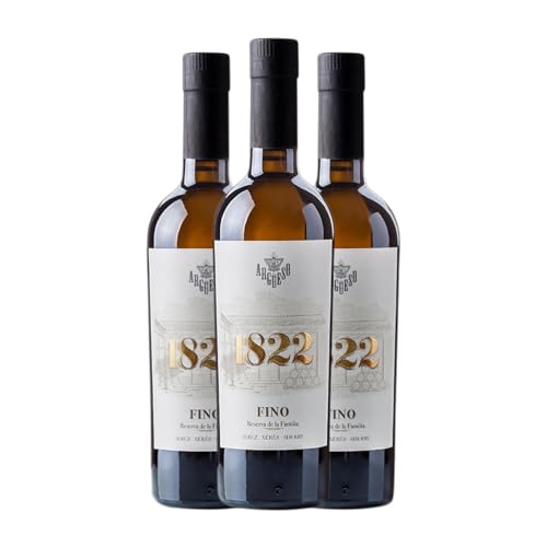 Argüeso Fino 1822 Palomino Fino Jerez-Xérès-Sherry Medium Flasche 50 cl (Schachtel mit 3 Medium Flasche von 50 cl) von Distribuidor