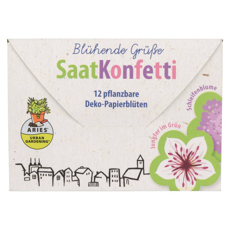 Bio Saatkonfetti Blühende Grüße von Aries