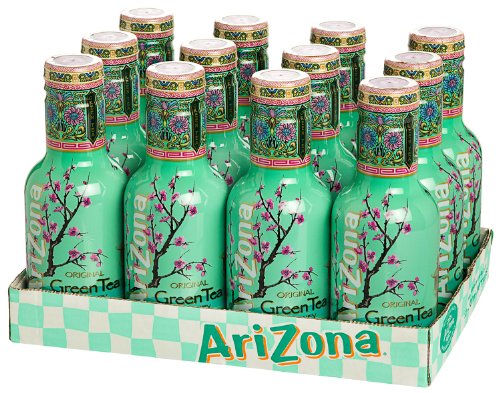 12 Flaschen Arizona Green Tea a 500ml PET inc. 3.00€ EINWEG Pfand von Arizona