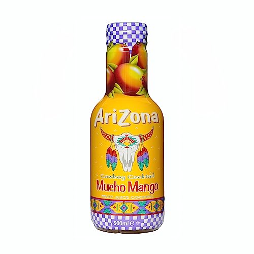 AriZona - Cowboy Cocktail Mango – Fruchtsaft 100 % Vergnügen – aromatisiert und erfrischend, 500 ml – 3 Stück (Verpackung kann variieren) von Arizona