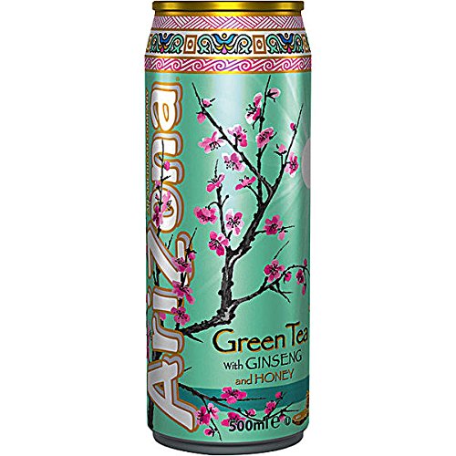 Arizona Green Tea Ginseng Honey 12 x 500ml Dosen (inkl. 3,00 Euro EINWEG Pfand) von Arizona