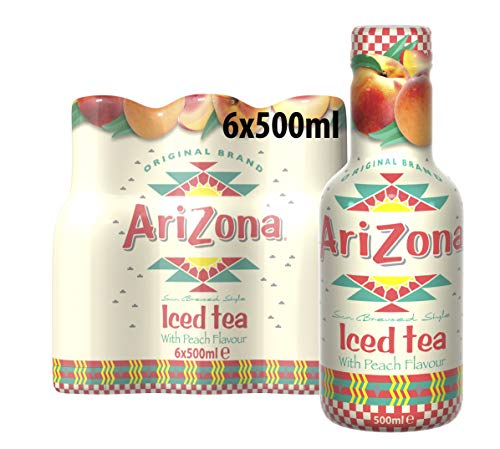 Arizona Ice Tea Peach PET, 6er Pack, EINWEG (6 x 500 g) von Arizona
