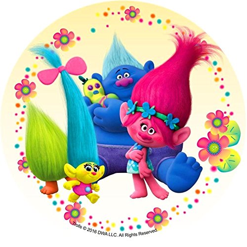 Fondant Tortenaufleger Tortenbild Geburtstag Trolls AMA19 von ArkiFACE