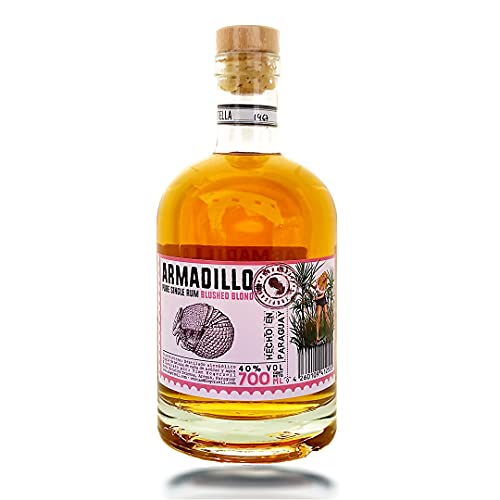 Armadillo Blushed Blond, Pure Single Barrel Rum, 40% Alkohol, handgefertigt aus Paraguay, amerikanischer Eiche, ohne Zusatzstoffe von Armadillo