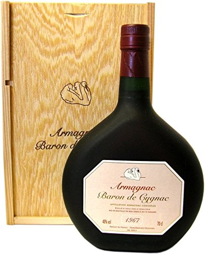 Rarität: Armagnac Baron de Cygnac 0,7l Jahrgang 1967 incl. Holzkiste von Armagnac Baron de Cygnac