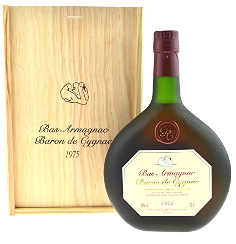 Rarität: Armagnac Baron de Cygnac 0,7l in höchster Qualität Jahrgang 1975 incl. Holzkiste von Armagnac Baron de Cygnac