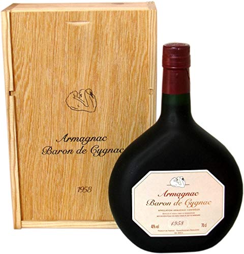 Rarität: Armagnac Baron de Cygnac Jahrgang 1958-0,7l incl. Holzkiste von Armagnac Baron de Cygnac