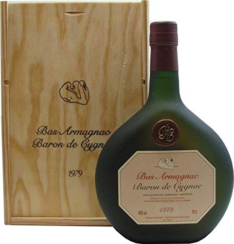 Rarität: Armagnac Baron de Cygnac Jahrgang 1979, 0,7l inkl. Holzkiste von Armagnac Baron de Cygnac