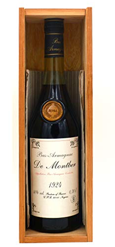 Rarität: Armagnac De Montber 1924 Bas-Armagnac 0,7l inkl. Holzkiste von Armagnac De Montber