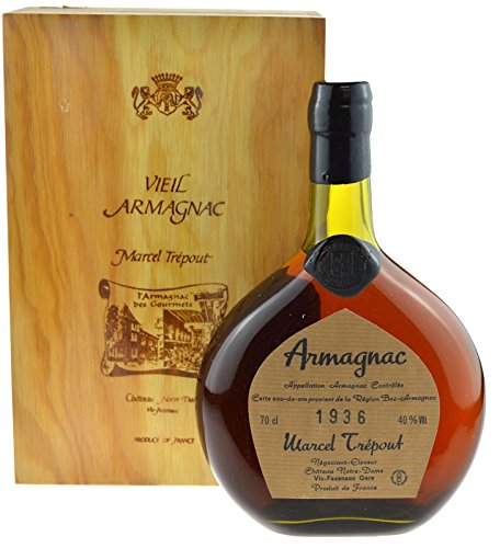 Rarität: Armagnac Marcel Trepout Jahrgang 1936-0,7l inkl. Holzkiste von Armagnac Marcel Trepout