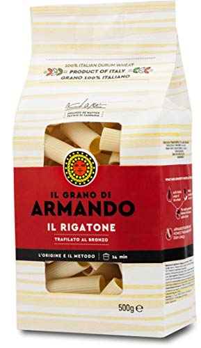 3x Il Grano Di Armando Il Rigatone Italienischer Weizen Bronze gezeichnet 100% Italienische Pasta 500g von Armando