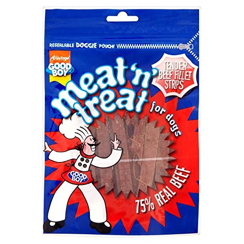 Armitage Good Boy Meaty Vertrag Beef Jerky Strips (80 g) - Packung mit 2 von Armitage