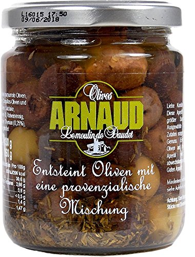 Mix aus 5 Olivensorten mit Thymian, entsteint von Arnaud