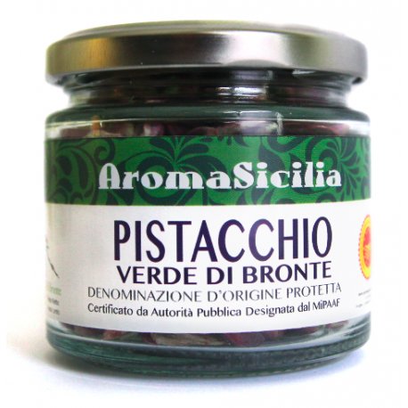 100gr ganze Pistazien aus 100% Pistazien Bronte DOP Sizilien in wieder-verschließbarem Glas, ungesalzen, ungeschält 100gr ganze Pistazien aus 100% Pistazien Bronte DOP Sizilien in wieder-verschließbarem Glas, ungesalzen, ungeschält von AromaSicilia