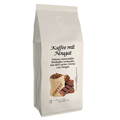 Aromakaffee - Aromatisierter Kaffee - Ganze Bohne - Frisch von uns Geröstet (Nougat, 500 Gramm) von Aromakaffee