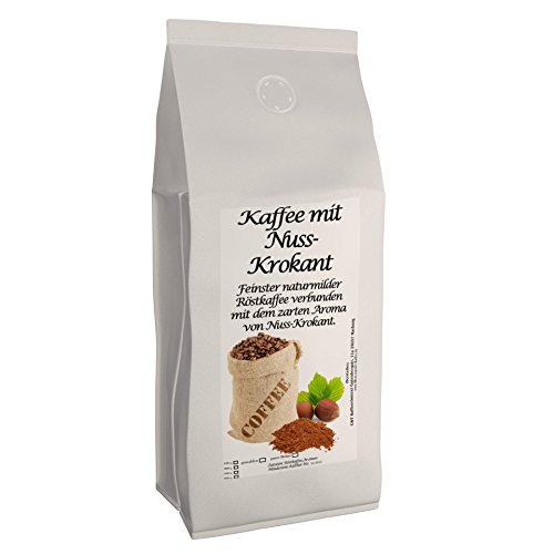 Aromakaffee - Aromatisierter Kaffee - Ganze Bohne - Frisch Von Uns Geröstet (Nuss-Krokant, 200 Gramm) von Aromakaffee