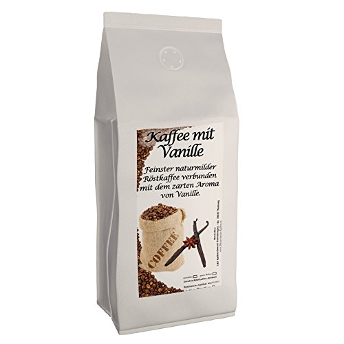 Aromakaffee - Aromatisierter Kaffee - Ganze Bohne - Frisch Von Uns Geröstet (Vanille, 1000 Gramm) von Aromakaffee