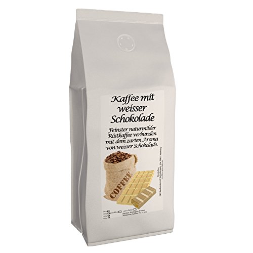 Aromakaffee - Aromatisierter Kaffee - Ganze Bohne - Frisch Von Uns Geröstet (Weiße Schokolade, 1000 Gramm) von Aromakaffee