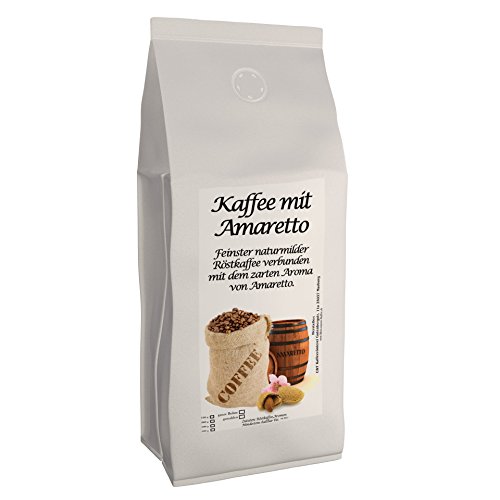 Aromakaffee - aromatisierter Kaffee Amaretto 500 g ganze Bohnen - Spitzenkaffee - Schonend Und Frisch In Eigener Rösterei Geröstet von Aromakaffee