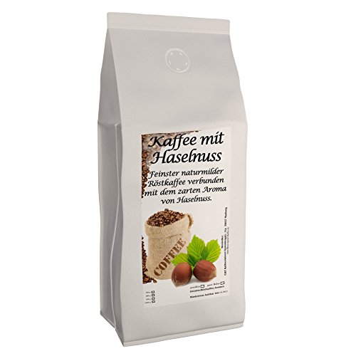 Aromakaffee - aromatisierter Kaffee Haselnuss, 1000 g gemahlen - Spitzenkaffee - Schonend Und Frisch In Eigener Rösterei Geröstet von Aromakaffee