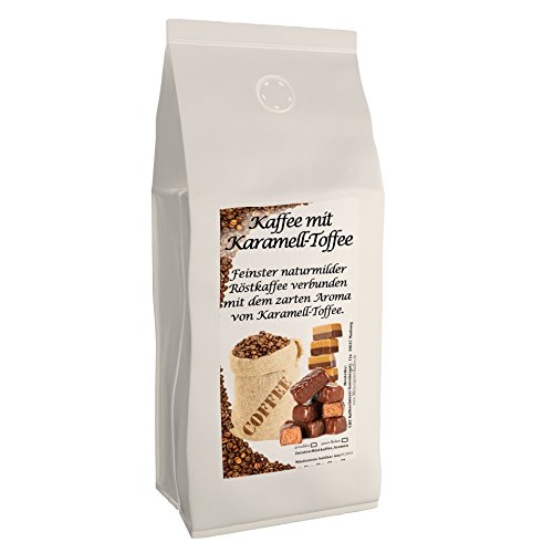 Aromakaffee - aromatisierter Kaffee Karamell, 1000 g ganze Bohnen - Spitzenkaffee - Schonend Und Frisch In Eigener Rösterei Geröstet von Aromakaffee