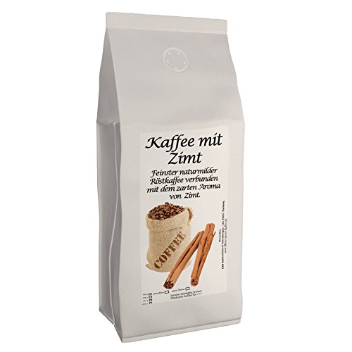 Aromakaffee - aromatisierter Kaffee Zimt, 1000 g ganze Bohne - Spitzenkaffee - Schonend Und Frisch In Eigener Rösterei Geröstet von Aromakaffee