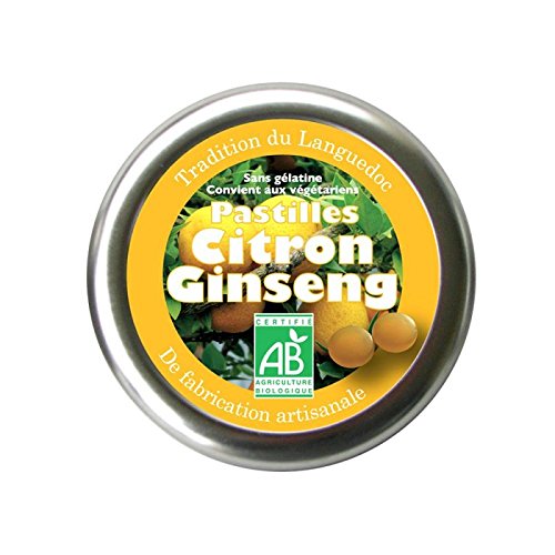 Ginseng Lemon Pastillen, 45 g von Aromandise