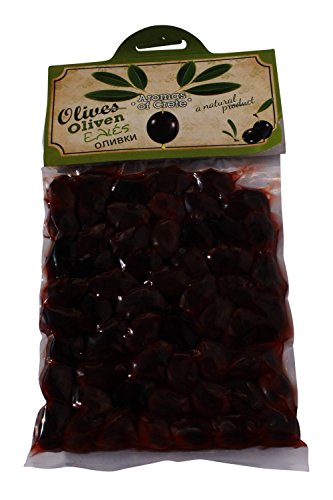 Griechische schwarze Oliven 220g eingelegt "Aromas of Crete" Kalamata aus Plakias Kreta Olive schwarz von Aromas of Crete