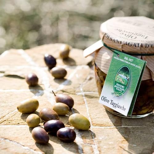 Entkernte Ligurische Taggiasca-Oliven in nativem Olivenöl Extra | Italienische Spezialität | 260g von Aromataste