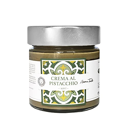 Aromataste Pistaziencreme mit Sizilianischer Pistazie. Italienische Gourmet Spezialitäten (200 g) gluten free von Aromataste