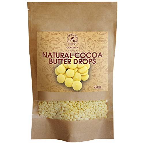 Kakaobutter Chips 250g - Theobroma Cacao Butter - Kakaobutterchips Lebensmittelqualität - Kakaobutter Pellets von Aromatika trust the power of nature