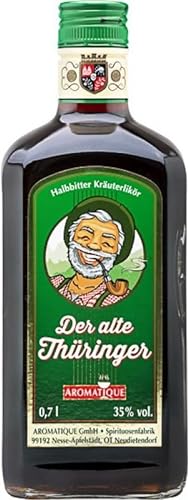 "Der alte Thüringer" Halbbitter Kräuterlikör I Halbbitter-Kräuterlikör von Aromatique I 35% vol. 0,70 L I Liköre aus Thüringen seit 1928 von Aromatique