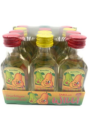 Willi Birnenlikör von Aromatique I 12 Flaschen I 41% vol. 0,02 Liter I Fruchtiger Birnenlikör I Spezialität aus Thüringen I Spaß mit Willi I Fruchtlikör Willi Birnenlikör von Aromatique I 12 Flaschen I 41% vol. 0,02 Liter I Fruchtiger Birnenlikör I Spezialität aus Thüringen I Spaß mit Willi I Fruchtlikör von Aromatique