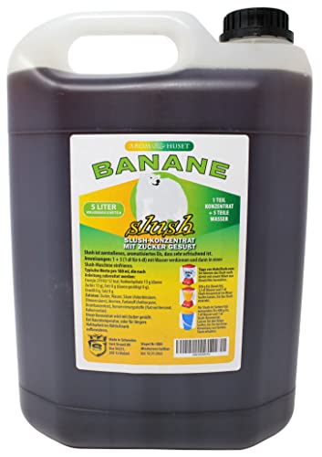 Bananen-Slushkonzentrat 5 L | Mischungsverhältnis 1:5 | Slush-Eis | Crush-Eis | Wassereis | Granita | ohne künstliche Farbstoffe | für Slushie-Maker von Aromhuset