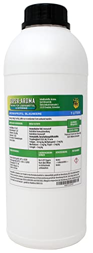 Blaubeere Konzentrat 1000 ml | Super Aroma für die Lebensmittelindustrie und Enthusiasten | Lebensmittelaroma | Backaroma | Aromatropfen | Geschmackstropfen | zum Kochen, Backen & Mixen von Aromhuset